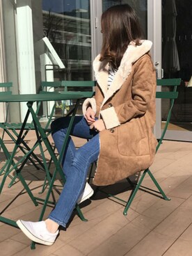 「SUPERGA（スペルガ）のアイテム」を使った、ikuさん（レディース・161cm）の冬コーディネート