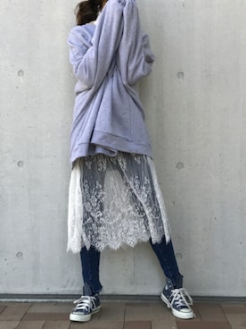 「アイテム（Tシャツ/カットソー、その他）」を使った、ikuさん（レディース・161cm）の冬コーディネート