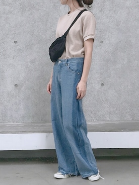 「ワッフル」｜「アイテム（スニーカー）」を使った、ikuさん（レディース・161cm）の春コーディネート