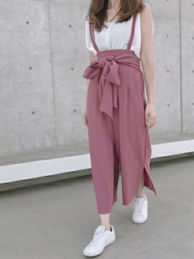 「copine」｜「アイテム（サロペット/オーバーオール）」を使った、ikuさん（レディース・161cm）の夏コーディネート