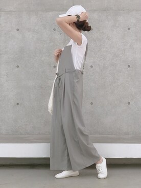 「copine」｜「アイテム（サロペット/オーバーオール）」を使った、ikuさん（レディース・161cm）の夏コーディネート
