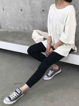 「ワッフル」｜「アイテム（スニーカー）」を使った、ikuさん（レディース・161cm）の夏コーディネート