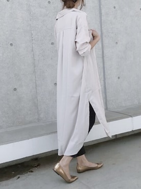 「copine（コピン）のアイテム（シャツ/ブラウス）」を使った、ikuさん（レディース・161cm）の夏コーディネート