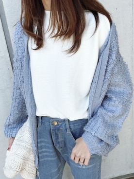 「アイテム（カーディガン/ボレロ、その他）」を使った、ikuさん（レディース・161cm）の秋コーディネート