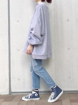 「アイテム（スウェット、その他）」を使った、ikuさん（レディース・161cm）の秋コーディネート