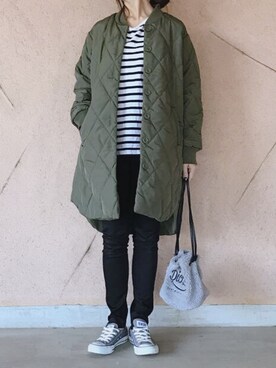 「copine」｜「アイテム（その他アウター）」を使った、ikuさん（レディース・161cm）の秋コーディネート