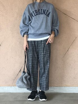 「copine」｜「アイテム（ブルゾン）」を使った、ikuさん（レディース・161cm）の秋コーディネート