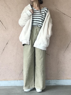 「copine」｜「アイテム（ブルゾン）」を使った、ikuさん（レディース・161cm）の冬コーディネート