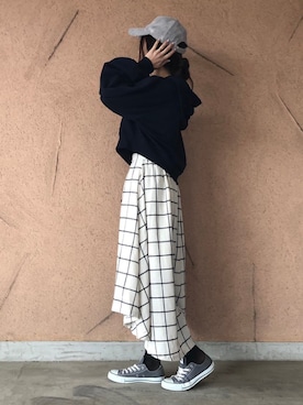 「3coins（3coins）のアイテム（帽子）」を使った、ikuさん（レディース・161cm）の冬コーディネート