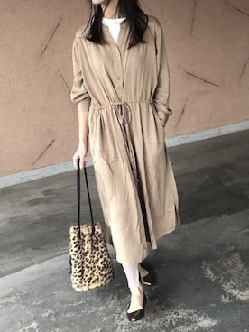 「アイテム（レギンス/スパッツ）」を使った、ikuさん（レディース・161cm）の冬コーディネート