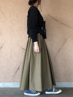 「アイテム（スカート、その他）」を使った、ikuさん（レディース・161cm）の冬コーディネート