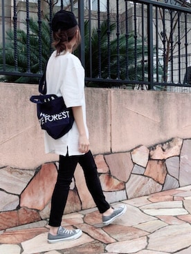 「3coins（3coins）のアイテム（キャップ）」を使った、ikuさん（レディース・161cm）の春コーディネート