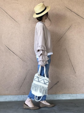 「アイテム（スウェット、その他）」を使った、ikuさん（レディース・161cm）の春コーディネート