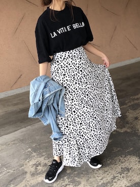 「copine」｜「アイテム（デニムジャケット）」を使った、ikuさん（レディース・161cm）の春コーディネート