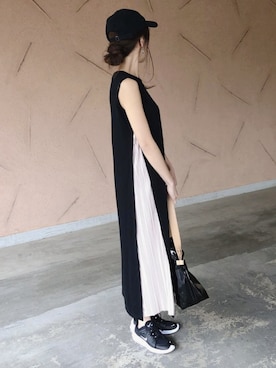 「プリーツ」｜ikuさん（レディース・161cm）の夏コーディネート