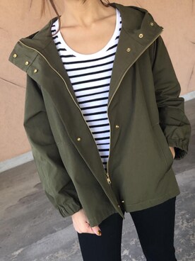 「copine」｜「アイテム（マウンテンパーカー）」を使った、ikuさん（レディース・161cm）の秋コーディネート