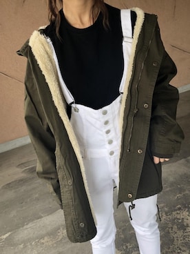 「アパレルスタッフ」｜「アイテム（モッズコート）」を使った、ikuさん（レディース・161cm）の秋コーディネート