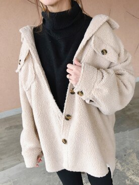 「copine」｜「アイテム（その他アウター）」を使った、ikuさん（レディース・161cm）の冬コーディネート