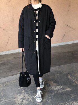 「copine」｜「アイテム（その他アウター）」を使った、ikuさん（レディース・161cm）の冬コーディネート