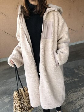 「copine」｜「アイテム（その他アウター）」を使った、ikuさん（レディース・161cm）の冬コーディネート