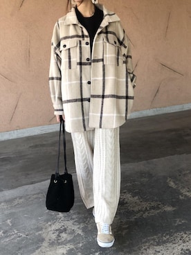「copine」｜「アイテム（その他アウター）」を使った、ikuさん（レディース・161cm）の冬コーディネート