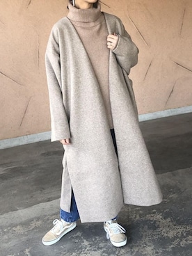 「copine」｜「アイテム（その他アウター）」を使った、ikuさん（レディース・161cm）の冬コーディネート