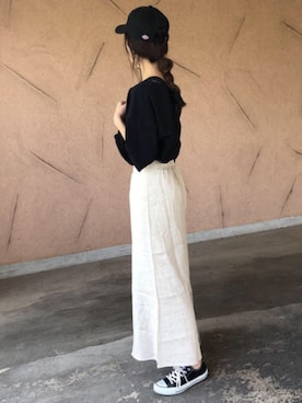 「アイテム（スカート、その他）」を使った、ikuさん（レディース・161cm）の春コーディネート