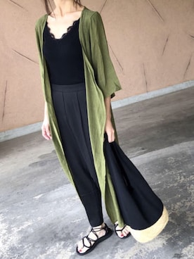 「アイテム（カーディガン/ボレロ、その他）」を使った、ikuさん（レディース・161cm）の春コーディネート