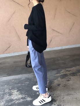 「ワッフル」｜「アイテム（スニーカー）」を使った、ikuさん（レディース・161cm）の春コーディネート