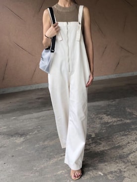 「アイテム（サロペット/オーバーオール）」を使った、ikuさん（レディース・161cm）の夏コーディネート