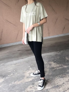 「アイテム（バングル/リストバンド）」を使った、ikuさん（レディース・161cm）の夏コーディネート