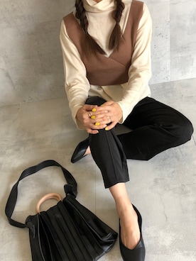 「ニットビスチェ」｜ikuさん（レディース・161cm）の秋コーディネート