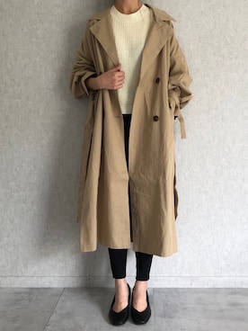 「copine」｜「アイテム（トレンチコート）」を使った、ikuさん（レディース・161cm）の秋コーディネート
