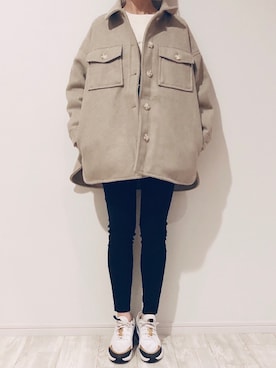 「copine」｜「アイテム（ブルゾン）」を使った、ikuさん（レディース・161cm）の秋コーディネート