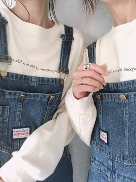「copine」｜「アイテム（サロペット/オーバーオール）」を使った、ikuさん（レディース・161cm）の秋コーディネート