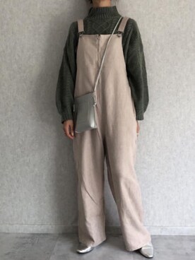 「copine」｜「アイテム（サロペット/オーバーオール）」を使った、ikuさん（レディース・161cm）の秋コーディネート