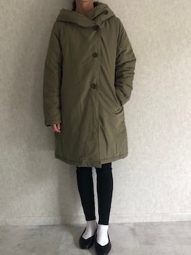 「copine」｜「アイテム（ダウンジャケット/コート）」を使った、ikuさん（レディース・161cm）の秋コーディネート