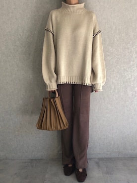 「Fabby fabby（ファビィーファビィー）のアイテム」を使った、ikuさん（レディース・161cm）の秋コーディネート