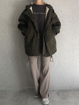 「copine」｜「アイテム（モッズコート）」を使った、ikuさん（レディース・161cm）の秋コーディネート