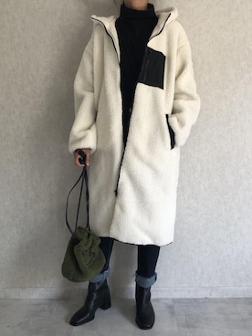 「copine」｜「アイテム（その他アウター）」を使った、ikuさん（レディース・161cm）の秋コーディネート