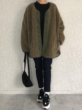 「copine」｜「アイテム（その他アウター）」を使った、ikuさん（レディース・161cm）の冬コーディネート