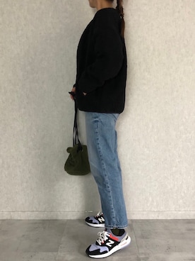 「copine」｜「アイテム（ノーカラージャケット）」を使った、ikuさん（レディース・161cm）の冬コーディネート