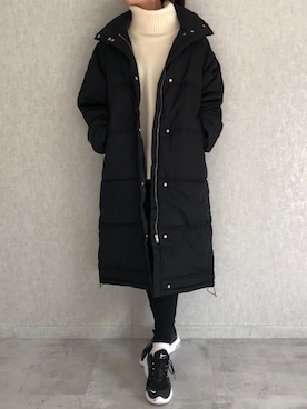 「copine」｜「アイテム（ダウンジャケット/コート）」を使った、ikuさん（レディース・161cm）の冬コーディネート