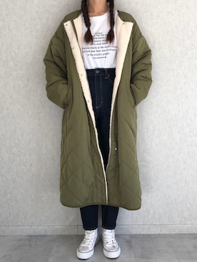 「copine」｜「アイテム（その他アウター）」を使った、ikuさん（レディース・161cm）の冬コーディネート