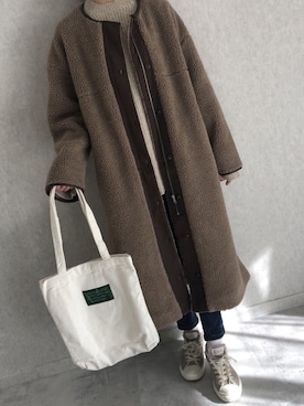 「copine」｜「アイテム（その他アウター）」を使った、ikuさん（レディース・161cm）の冬コーディネート