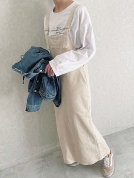 「copine」｜「アイテム（デニムジャケット）」を使った、ikuさん（レディース・161cm）の冬コーディネート
