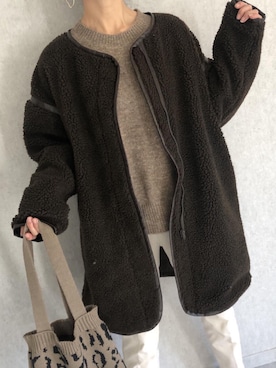 「copine」｜「アイテム（その他アウター）」を使った、ikuさん（レディース・161cm）の冬コーディネート