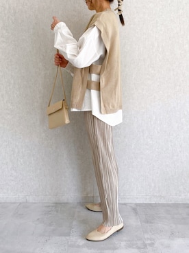 「アイテム（バレエシューズ）」を使った、ikuさん（レディース・161cm）の春コーディネート