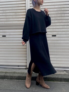 「OZOC（オゾック）のアイテム（ワンピース/ドレス）」を使った、YOCHI🍂さん（レディース・153cm）の秋コーディネート