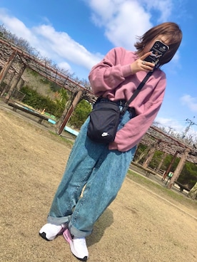 「NIKE(ナイキ)のアイテム(ショルダーバッグ)」を使った、ひめさん(レディース・149cm)の春コーディネート